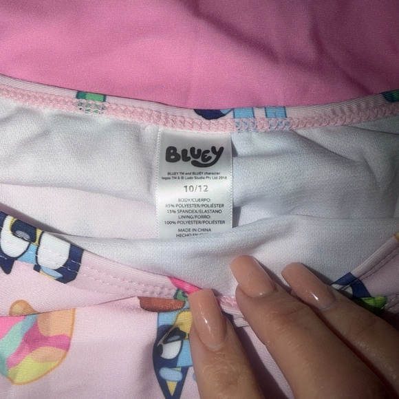 Bluey Kids Rashguard Set - Pink - Picture 2 of 4
